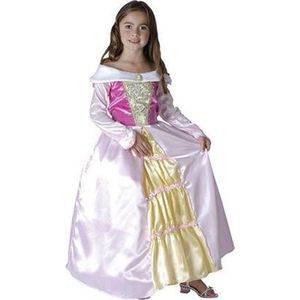 Prinsessen verkleed jurk voor meisjes wit/roze - Assepoester/Cinderella 140