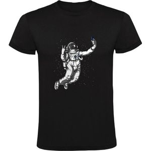 Astronaut maakt selfie Heren T-shirt | ruimte | space | ruimtevaarder | ruimteschip | media | Zwart