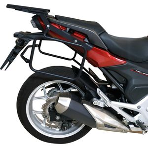 Honda-Nc750x/Nc750s-Nc700X/Nc750S-achterbagagedrager -zijkoffertbuegel - zijkofferrek-bagagerek-kofferrekken-softbagagerek-softbagagedrager compleet zijbeugels met achter bagagedrager