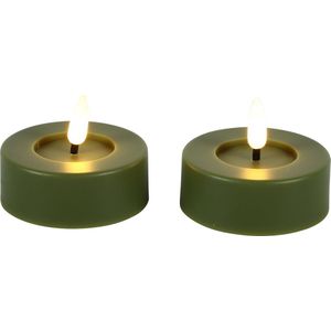 Countryfield Led Tealight Maxi Groen 2 stuks Ø 6,5 cm