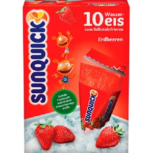 Sunquick Waterijs Aardbei - 1 x 650g verpakking