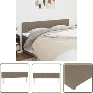 The Living Store Hoofdborden 2 st 90x5x78/88 cm stof taupe - Hoofd Bord - Hoofdborden - Beddecoratie - Slaapkamers - Taupecleur
