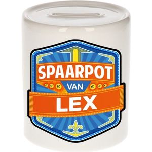 Kinder spaarpot voor Lex - keramiek - naam spaarpotten