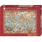 Heye Puzzle The World Legpuzzel 2000 stuk(s) Kaarten