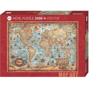 Heye Puzzle The World Legpuzzel 2000 stuk(s) Kaarten