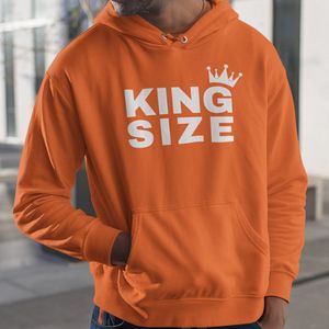 Oranje Koningsdag Hoodie King Size - MAAT XL - Feestkleding & Carnavalskleding