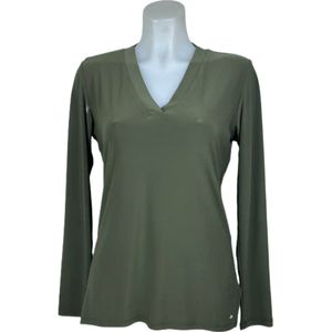 Angelle Milan – Travelkleding voor dames – Effen Army blouse – Ademend – Kreukvrij – Duurzame Jurk - In 5 maten - Maat S