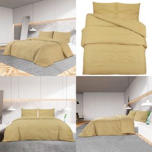vidaXL Dekbedovertrekset lichtgewicht 135x200 cm microvezel taupe - Dekbed - Dekbedden - Dekbedovertrek - Overtrek