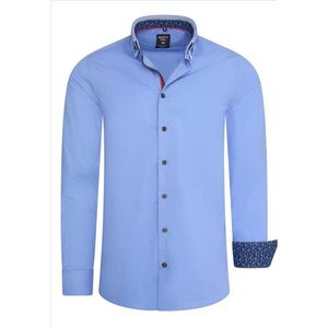 Italiaans heren overhemd - Rusty Neal - blauw - 11023
