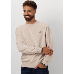 Fred Perry Crew Neck Sweatshirt Truien & Vesten Heren - Sweater - Hoodie - Vest- Beige - Maat XXL