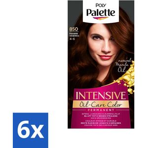 Poly Palette - Haarverf - Mokka Bruin 850 - 115ml - Voordeelverpakking - 6 stuks