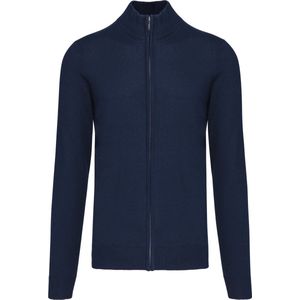 Pullover/Cardigan Heren L Kariban Rolkraag Lange mouw Navy 50% Katoen, 50% Acryl