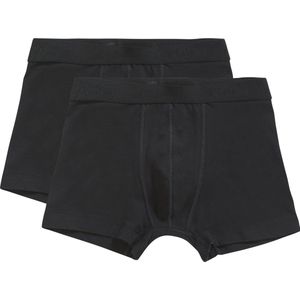 Ten Cate 2-pak Jongens boxershorts Organic - Biologisch katoenen kinder onderbroeken - Zwart - Grijs - Donkerblauw - 128