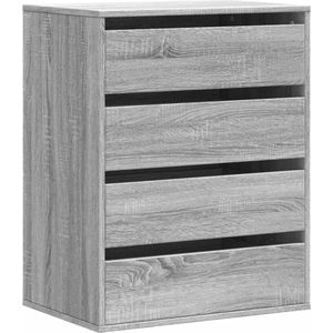 vidaXL - Ladekast - 60x41x76 - cm - bewerkt - hout - grijs - sonoma - eikenkleurig