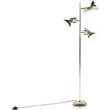 QAZQA tommy - Design Vloerlamp Staande Lamp - 3 lichts - H 153 cm - Messing - Woonkamer Slaapkamer