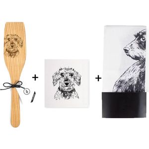 Teckel - handdoek - theedoek - kookspatel - vaatdoek - hond