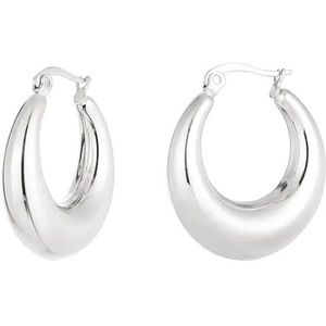 Hoops Oorringen - Zilver - Stainless Steel - Classy - Musthave - Basic - Jewelleries.nl