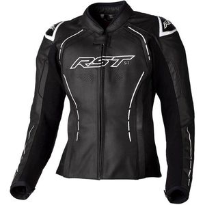 RST S1 Ce Ladies Leather Jacket Black White 16 - Maat - Jas