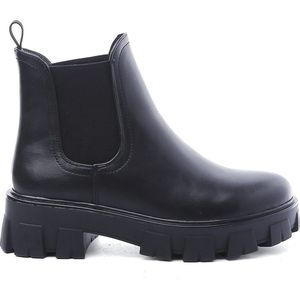 SmileFavorites® Chelsea boots - Zwart - Imitatieleer - Maat 36