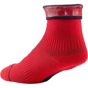 SealSkinz Road Ankle with Hydrostop / Fietssok Rood Zwart-XL (47-49)