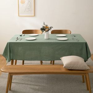 Selbro ® Tafelkleed in Linnenlook van Zacht Katoen met Vintage Kreukeffect voor Diverse Tafelmaten