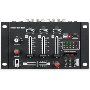 DJ21 DJ-mixer mengpaneel USB zwart