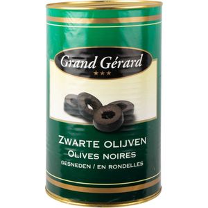 Grand Gérard Zwarte olijven gesneden - Blik 4,3 liter