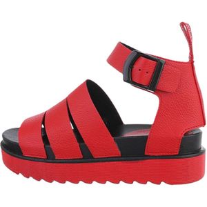 Dilena fashion sandalen faux leder rood