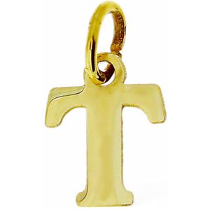 Goud Hanger Letter T 14 karaats