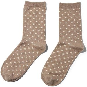 Pieces dames sokken 1-pack - Dots - Vrolijke en leuke dames sokken met stippel print - DSS17094859 - Roze