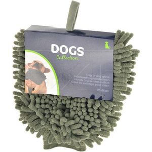 Dogs Collection - Hondendrooghandschoen handschoen hond - badhandschoen - 23 Cm Microfiber Groen