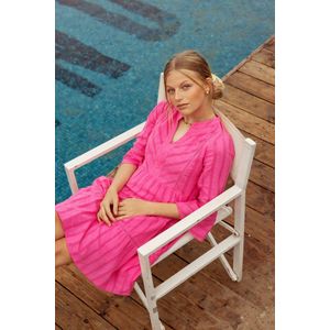 Ai&Ko Kampur Stripe Co 512 G Jurken Meisjes - Kleedje - Rok - Jurk - Roze - Maat 140