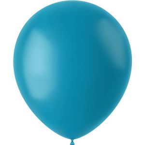 Folat - ballonnen Calm Turquoise Mat 33 cm - 50 stuks