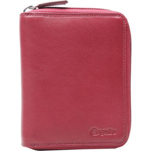 Esquire Portemonnee Duo Zip Around Wallet Red Donkerrood