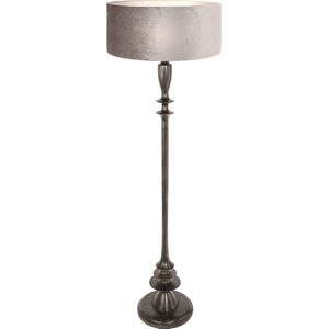 Steinhauer vloerlamp Bois - zwart - hout - 3776ZW