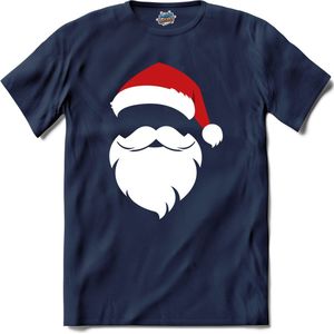 Kerstman baard - T-Shirt - Dames - Navy Blue - Maat M
