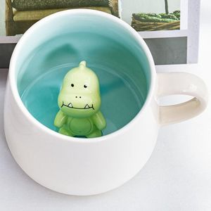 Dinosaurus mok cadeau 3D dino-dier mok 350 ml keramische theemok koffiemok grappige spreuk mok schattige thee koffiemok verjaardagscadeau voor vrienden vrouwen
