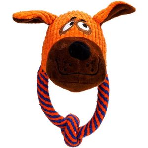 Nobleza Hondenspeeltje pluche knuffel met touw - Touw met knuffel voor hond - Speeltouw hond - Honden touw - Flostouw hond - Honden pluche piepspeelgoed