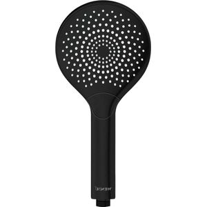 Zwarte mat universele handdouche met waterbesparingssysteem en 3 straalsoorten Shower Head with Filter