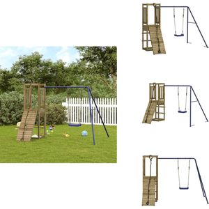 vidaXL Speelhuis - Speelhuizen - Buitenspeelsets - Speelset - Speelhuis geïmpregneerd grenenhout
