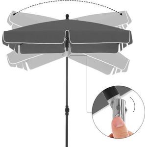 SONGMICS Grijs parasol 180 x 125 cm GPU180G01