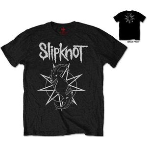 Slipknot - Goat Star Logo Heren T-shirt - L - Zwart