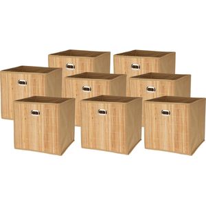 Storage Solutions - Opbergmand - naturel - Bamboe - 28 liter - 31 x 31 x 31 cm