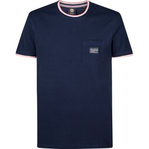 Petrol Industries - Heren Pocket T-shirt Pebblefront - Blauw - Maat S