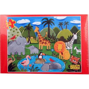 Jonotoys Vloerpuzzel Babyjungle 24 Stukjes