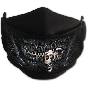 Spiral - ZIPPED MOUTH Masker - Mondkapje - Zwart