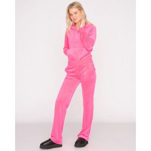 Juicy Couture Robertson classic hoodie with layla low rise flare pants Roze S/XS