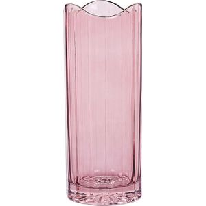 Beliani PERDIKI - Decoratieve Vaas - Roze - Glas