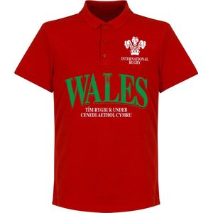Wales Rugby Polo - Rood - XXXXL