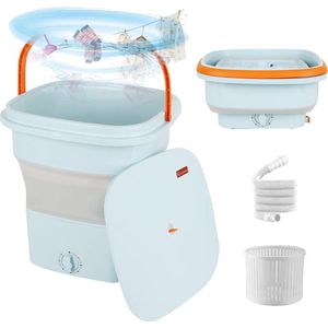 Opvouwbare mini-wasmachine 4,25 kg met centrifuge - Draagbare compacte wasmachine